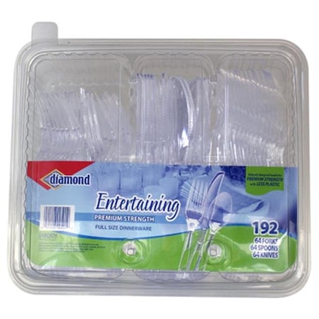 Diamond Diamond 41426-00501 Diamond Entertaining Combo Plastic Caddy Tray With Lid; 192 Count 197709